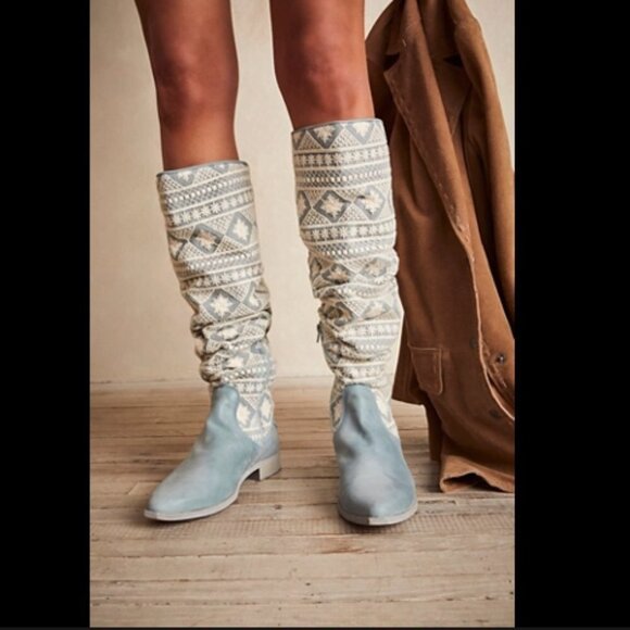 Free People Bren Crochet Tall Boot Size 6.5 US NIB - Picture 1 of 6